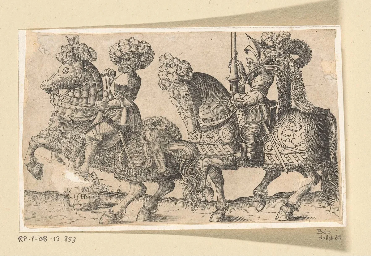 Twee ruiters by Unknown, print, 1559