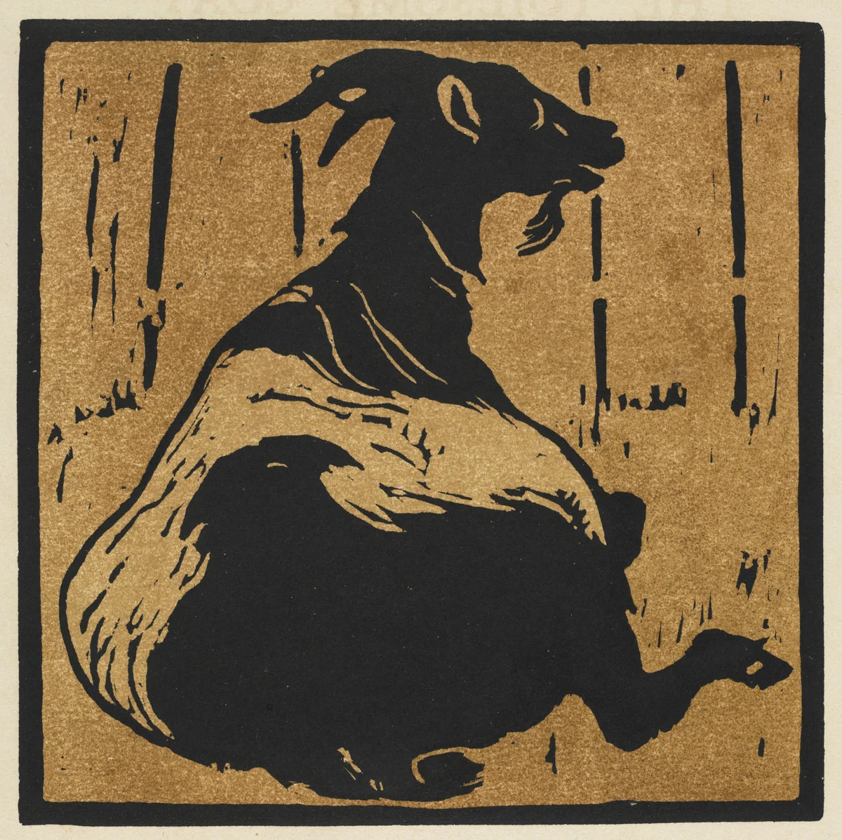 The Square Book of Animals: The Toilsome Goat by William Nicholson, print, 1899