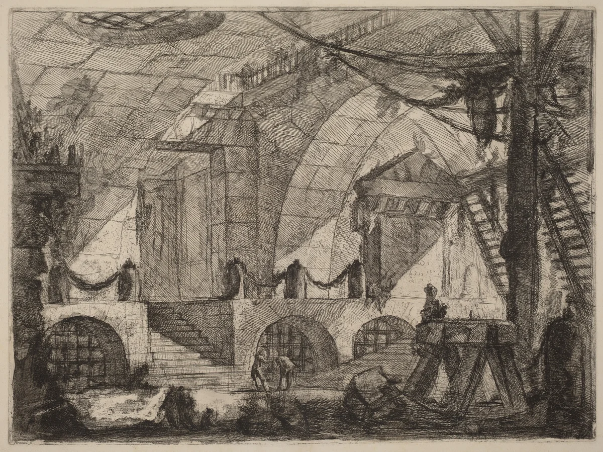 The Sawhorse by Giovanni Battista Piranesi, print, 1749-1750
