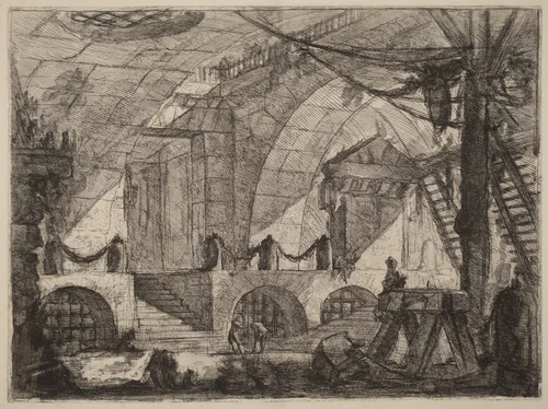 The Sawhorse by Giovanni Battista Piranesi, print, 1749-1750