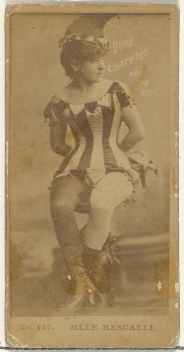 Card Number 147, Mlle. Rescalli, from the Actors and Actresses series (N145-6) issued by Duke Sons & Co. to promote Duke Cigarettes by W. Duke, Sons & Co., photograph, 1880-1889