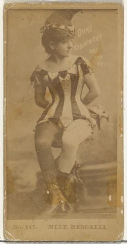 Card Number 147, Mlle. Rescalli, from the Actors and Actresses series (N145-6) issued by Duke Sons & Co. to promote Duke Cigarettes by W. Duke, Sons & Co., photograph, 1880-1889