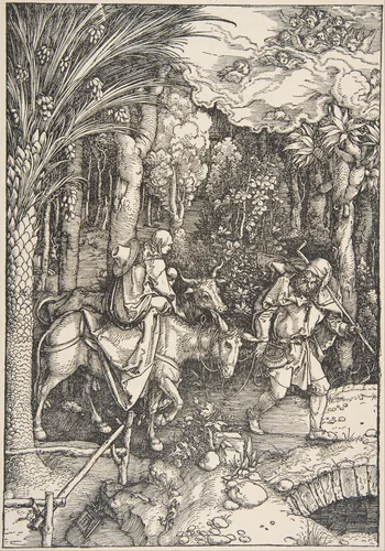 The Flight into Egypt, from "The Life of the Virgin" by Albrecht Dürer, print, 1511