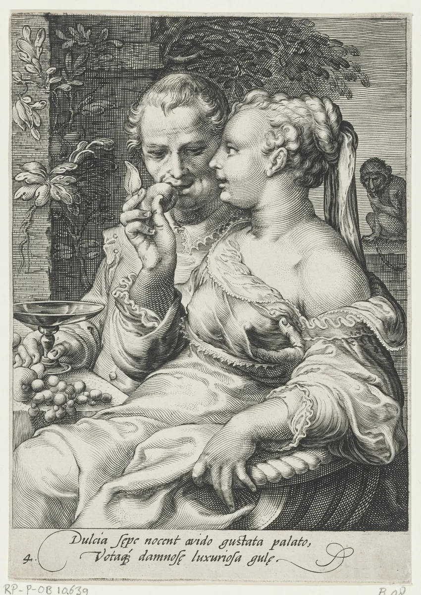 De Smaak by Jan Saenredam, print, 1575-1607