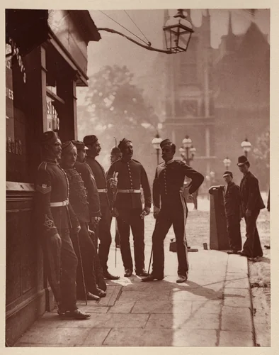 Recruiting Sergeants at Westminster by John Thomson, photograph, 1877