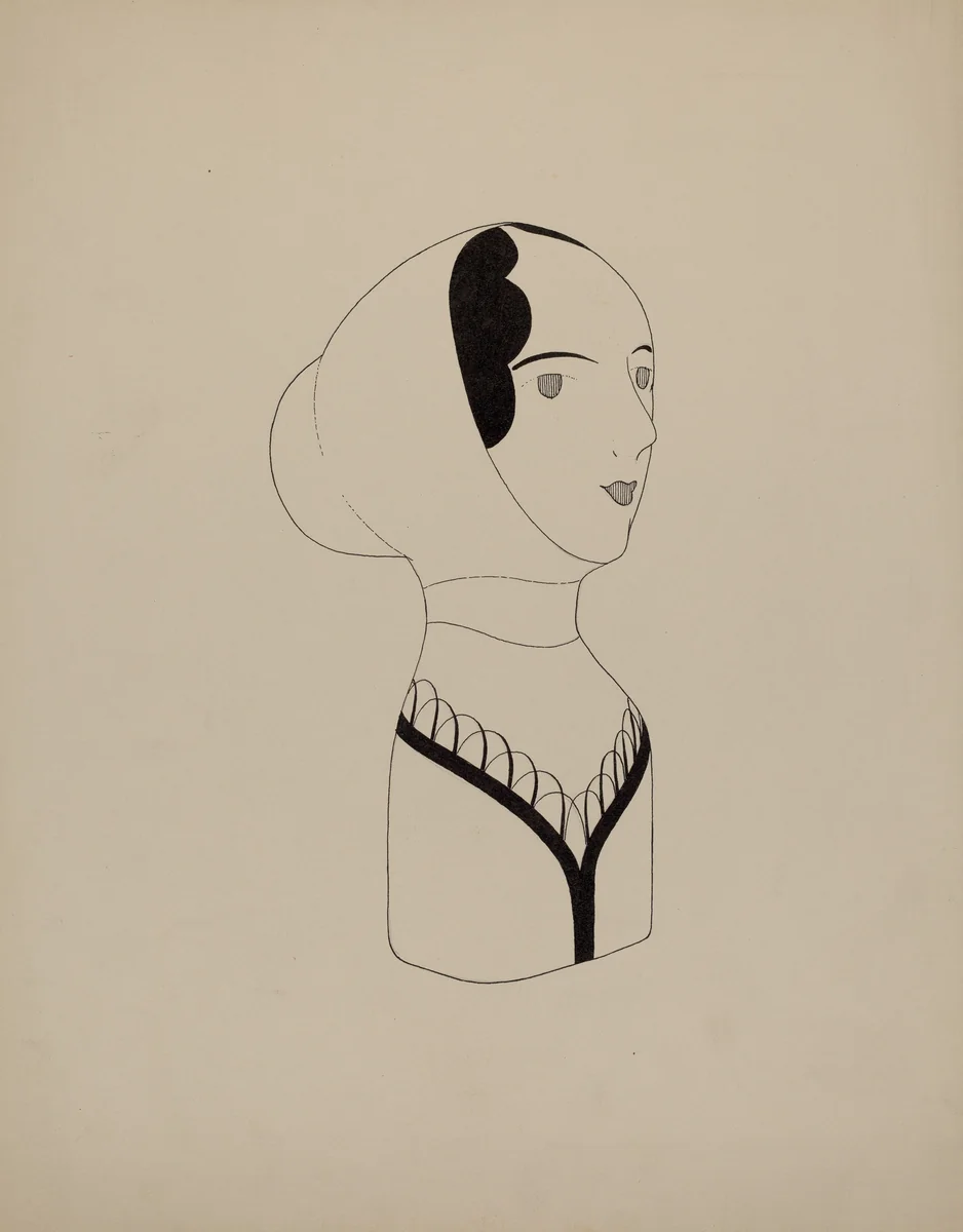 Hat Mannequin and Bonnet by Howard Weld, index of american design, 1937
