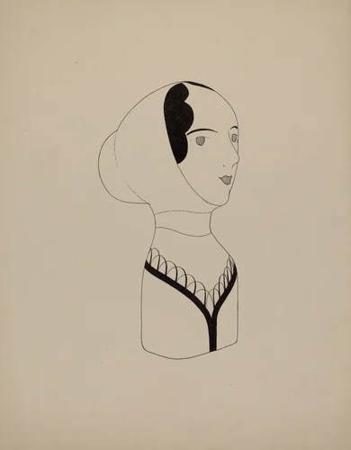 Hat Mannequin and Bonnet by Howard Weld, index of american design, 1937