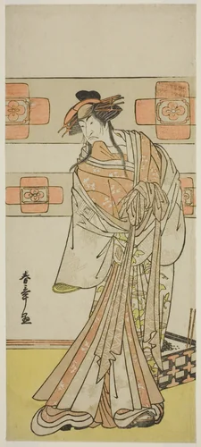 The Actor Ichikawa Monnosuke II as the Ghost of the Renegade Monk Seigen in the Play Edo no Hana Mimasu Soga, Performed at the Nakamura Theater in the Second Month, 1783 by Katsukawa Shunsho (勝川 春章), print, 1778-1788
