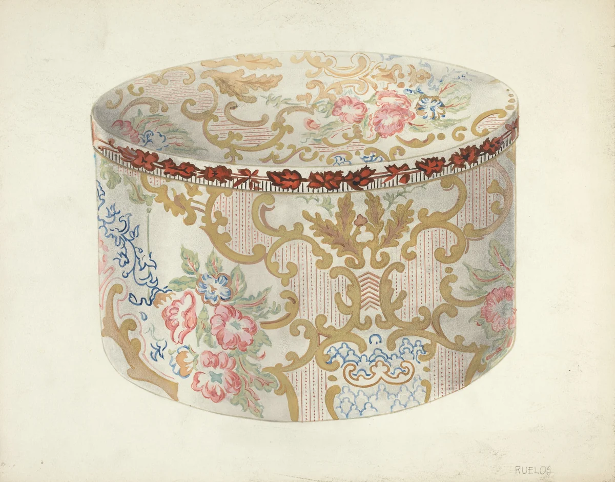 Bandbox by Eleanor Ruelos, index of american design, 1935-1942