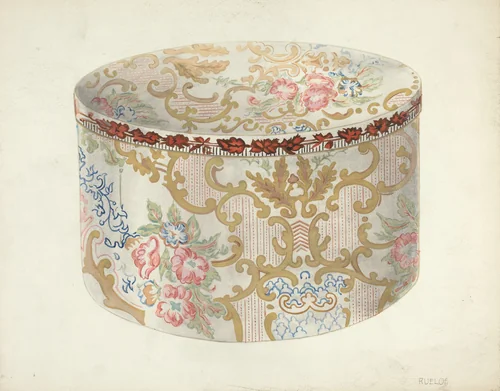 Bandbox by Eleanor Ruelos, index of american design, 1935-1942