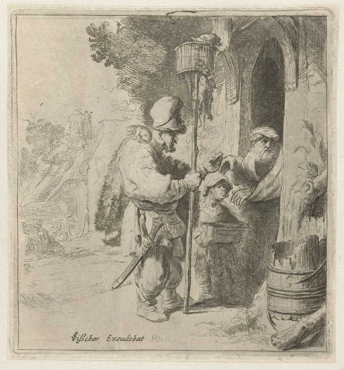 The rat catcher by anonymous, print, 1632-1652