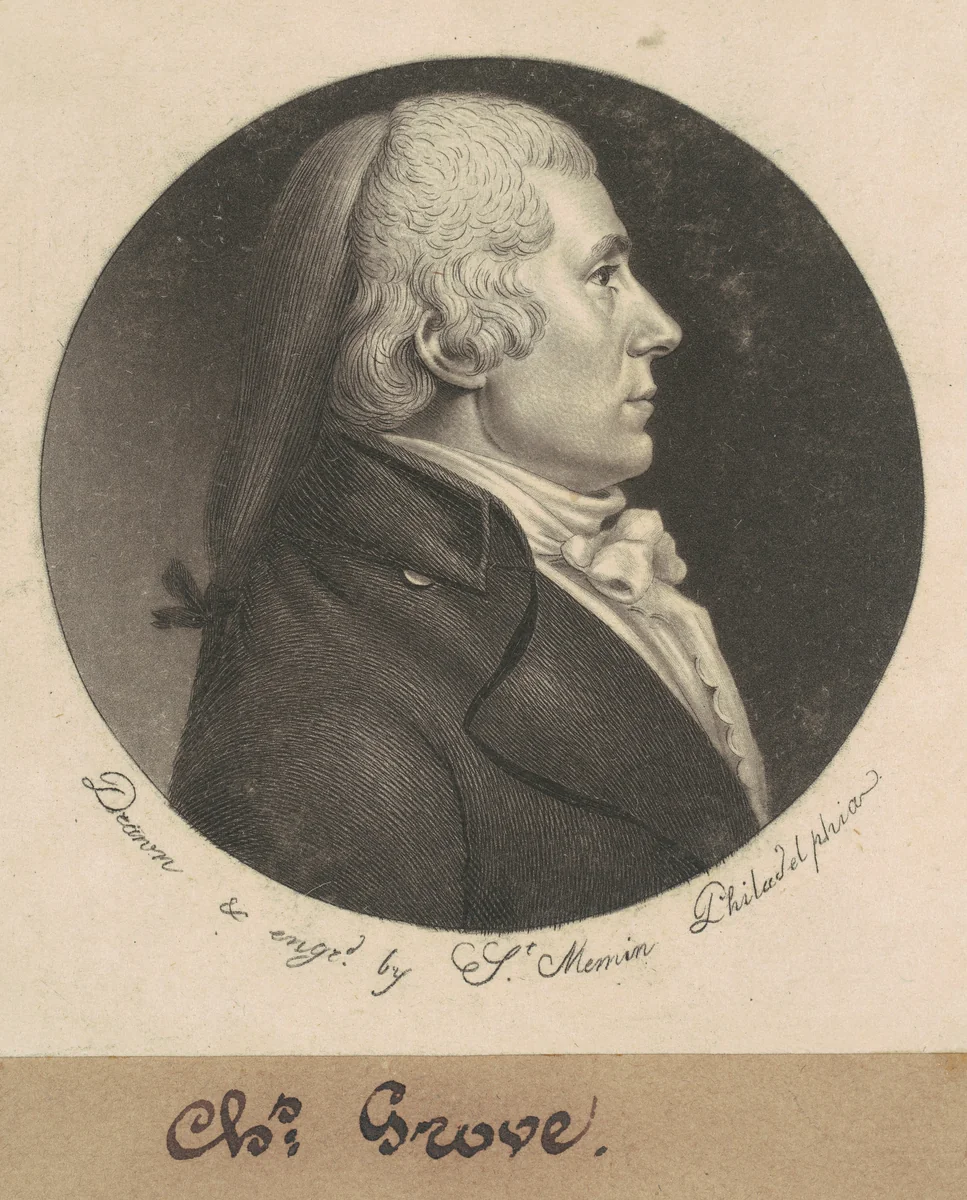Charles Grove by Charles B. J. Févret de Saint-Mémin, print, 1798
