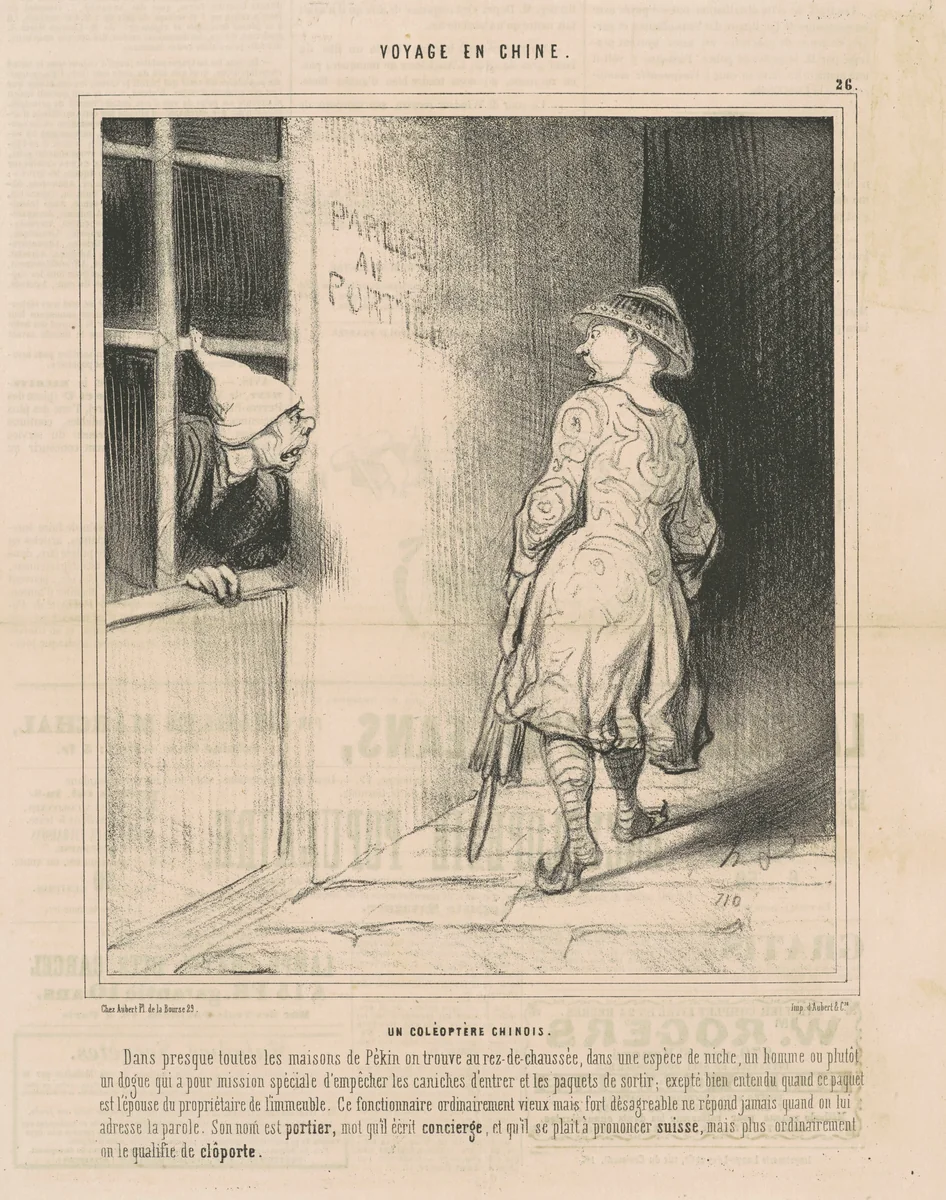 Un coléoptère chinois by Honoré Daumier, print, 1844