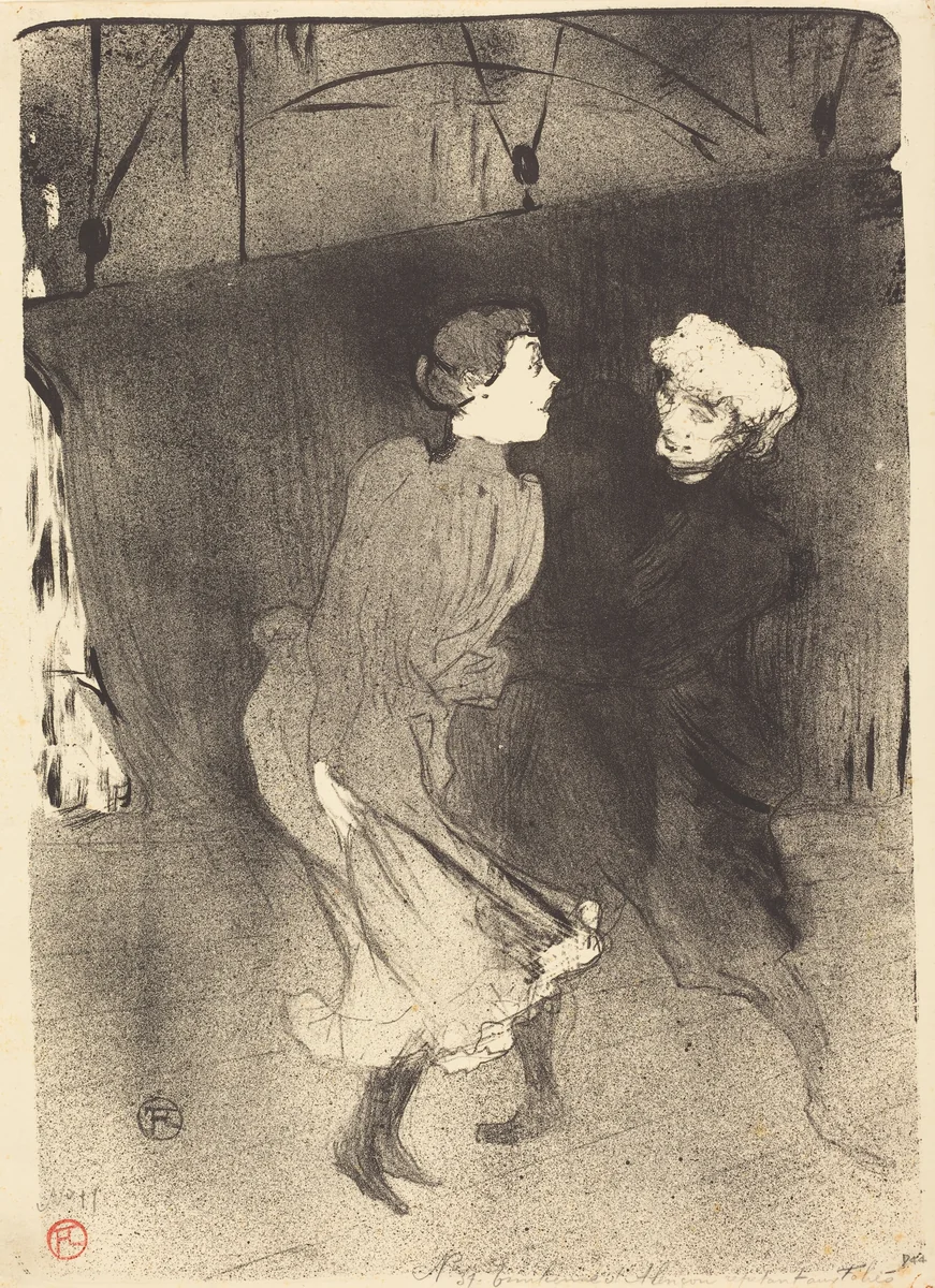 Dress Rehearsal at the Folies-Bergere (Répétition générale aux Folies-Bergère) by Henri de Toulouse-Lautrec, print, 1893