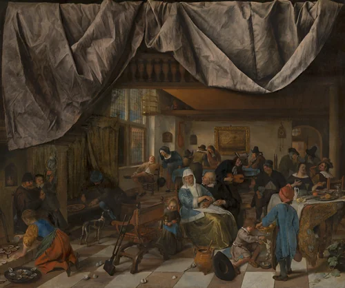 The Life of Man by Jan Steen, painting, 1665