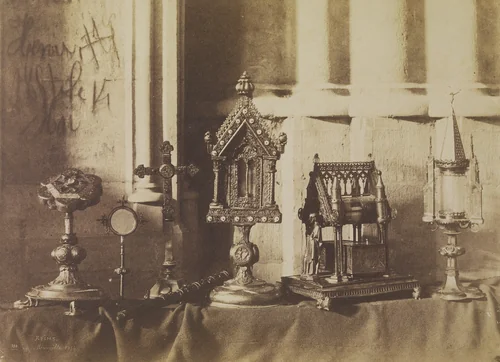 Treasury of Reims Cathedral by Charles Marville, photograph, 1849-1859