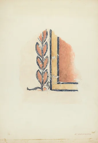 Wall Painting (Fragment) by William Kieckhofel, index of american design, 1939