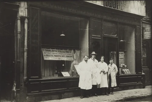 Ste Durand & Bottin, Vitrine de déparasiteurs, 28, rue de Seine, Paris by Unidentified Photographer, photograph, 1905