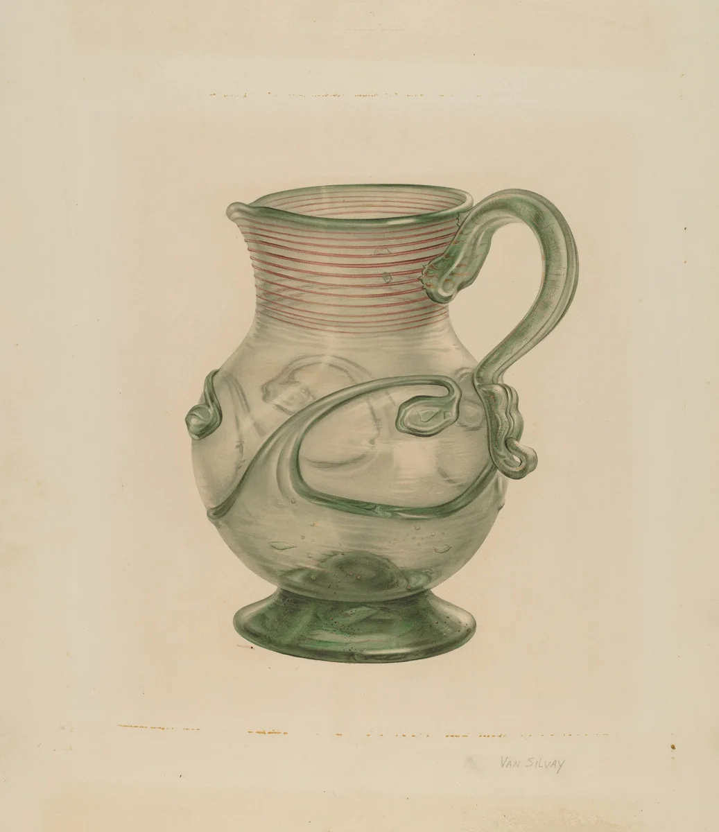 Pitcher by Van Silvay, index of american design, 1940
