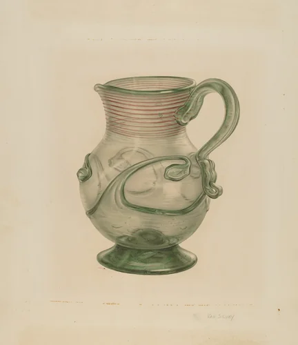Pitcher by Van Silvay, index of american design, 1940