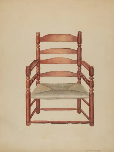 Chair by Gordon Sanborn, index of american design, 1935-1942