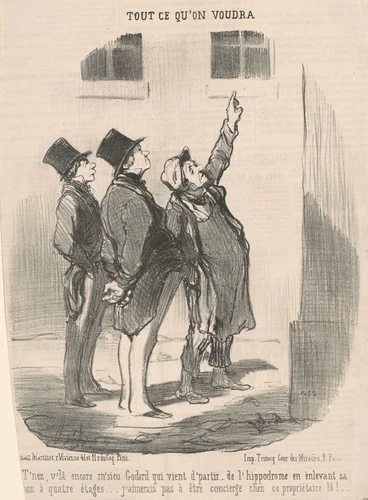 T'nez, v'la encore M'sieu Godard ... by Honoré Daumier, print, 1852