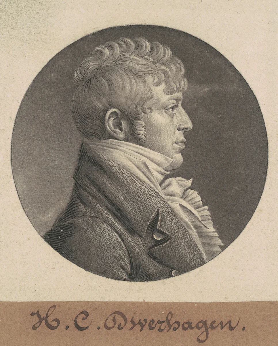 H. C. Dwerhagen by Charles B. J. Févret de Saint-Mémin, print, 1804