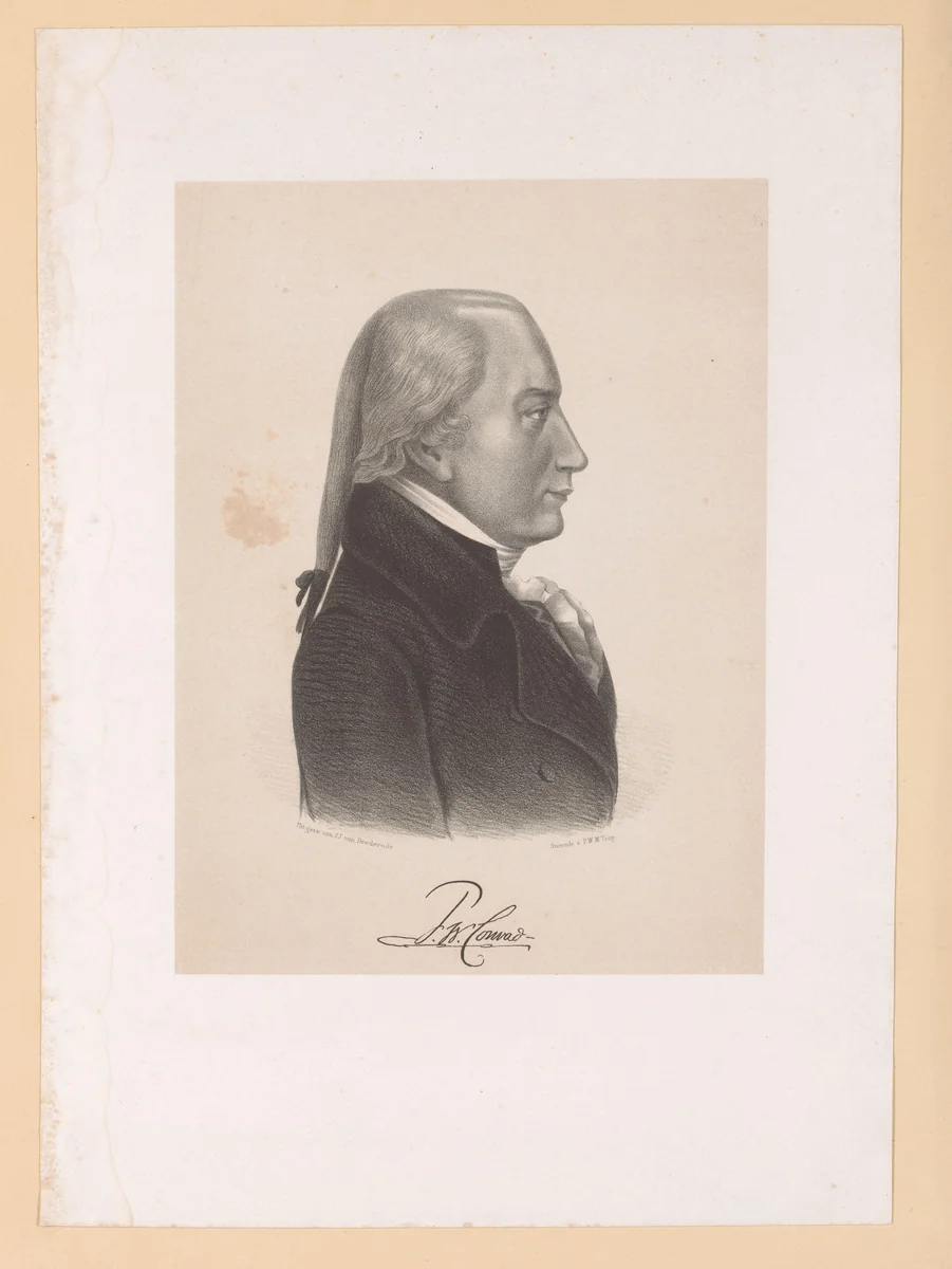 Portret van Frederik Willem Conrad by anonymous, print, 1853