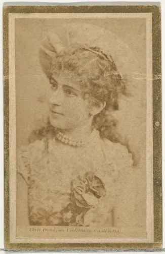 Elsie Dean as Violetta in Cinderella, from the Actresses and Celebrities series (N60, Type 2) promoting Little Beauties Cigarettes for Allen & Ginter brand tobacco products by Allen & Ginter, photograph, 1887