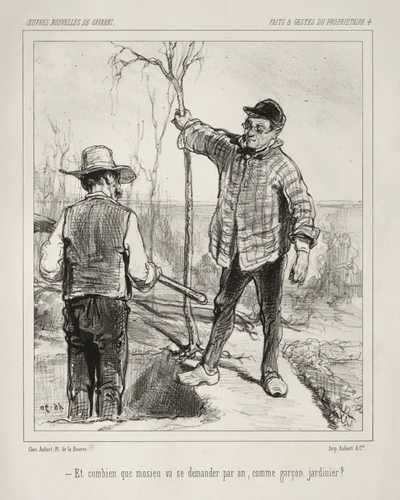 Faite et Gestes du Propriétaire by Paul Gavarni, print, 1824-1866