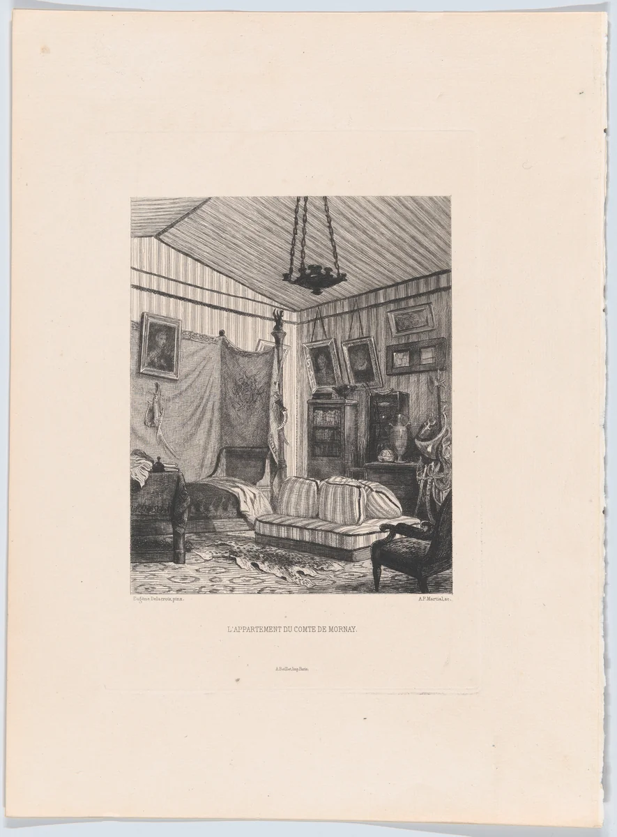 L'appartement du Comte de Mornay by Adolphe Martial Potémont, print, 1873