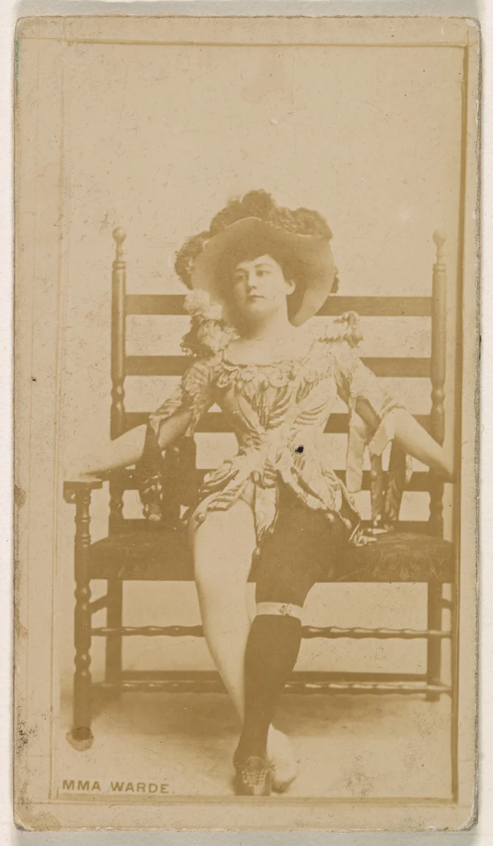 Emma Warde, from the Actresses series (N245) issued by Kinney Brothers to promote Sweet Caporal Cigarettes by Kinney Brothers Tobacco Company, photograph, 1890