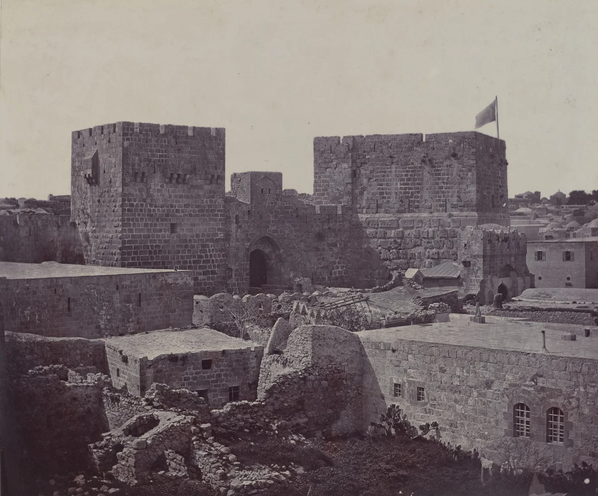 Jerusalem - Section of Old City by James Robertson; Felice Beato; Antonio Beato, photograph, 1857