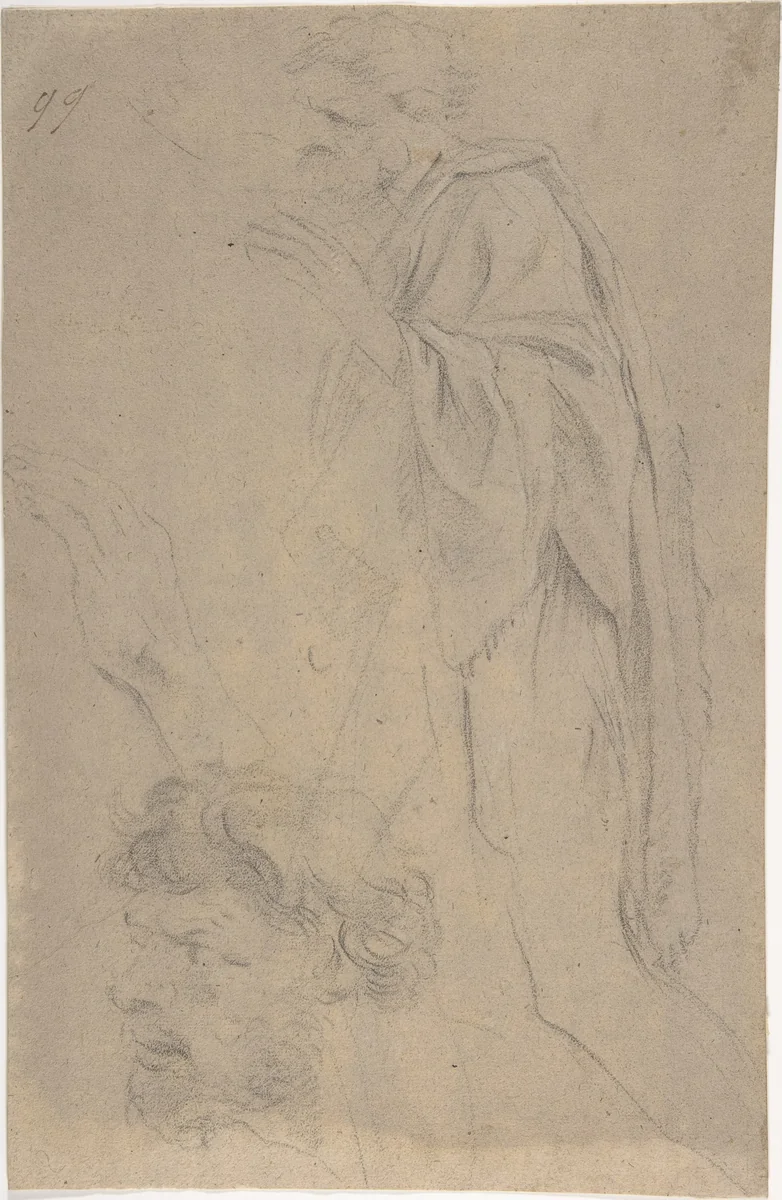 Figure Studies by anonymous, drawing, 1600-1699