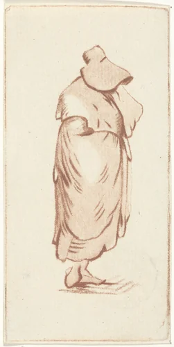 Staande vrouw by Cornelis Ploos van Amstel, print, 1736-1798
