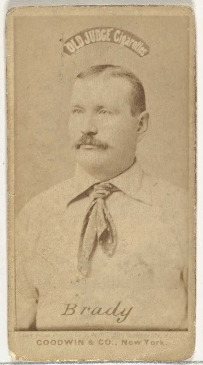 Stephen A. "Steve" Brady, New York Metropolitans, from the Old Judge series (N172) for Old Judge Cigarettes by Goodwin & Company, photograph, 1887