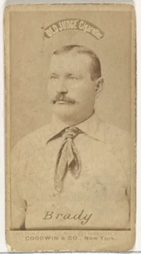 Stephen A. "Steve" Brady, New York Metropolitans, from the Old Judge series (N172) for Old Judge Cigarettes by Goodwin & Company, photograph, 1887