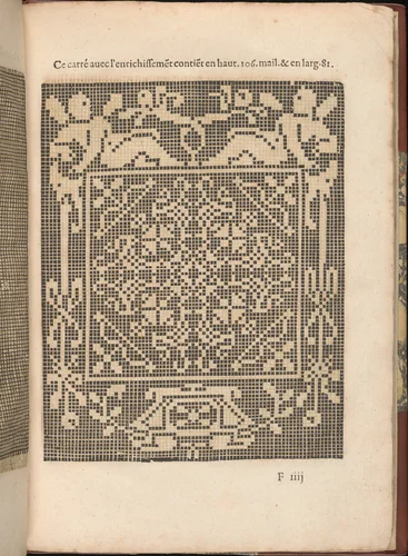 Les Secondes Oeuvres, et Subtiles Inventions De Lingerie du Seigneur Federic de Vinciolo Venitien, page 24 (recto) by Federico de Vinciolo, book, 1603