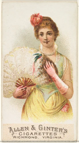 Plate 9, from the Fans of the Period series (N7) for Allen & Ginter Cigarettes Brands by Allen & Ginter, print, 1889