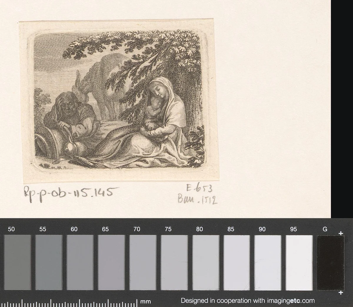 Rest on the Flight into Egypt by Daniel Nikolaus Chodowiecki, print, 1790