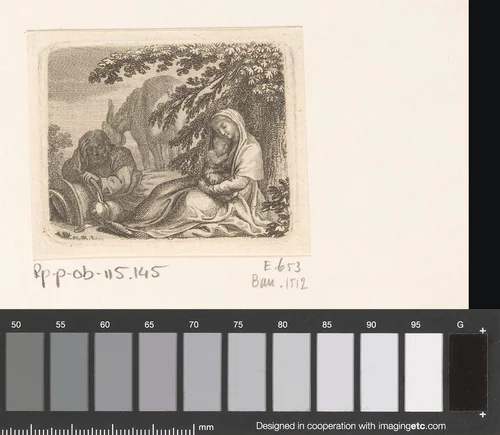 Rest on the Flight into Egypt by Daniel Nikolaus Chodowiecki, print, 1790