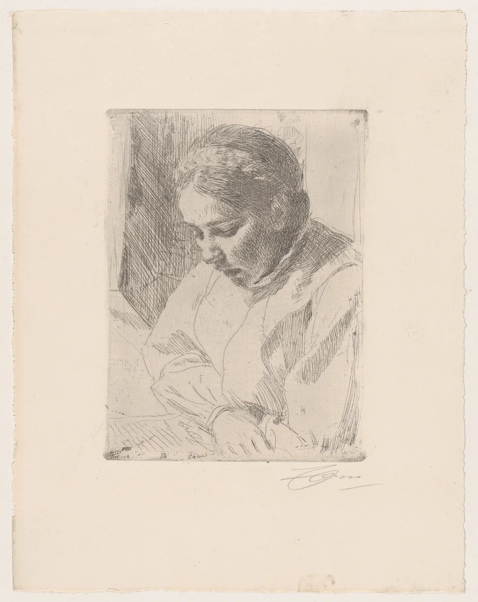At Prayer by Anders Zorn, print, 1912