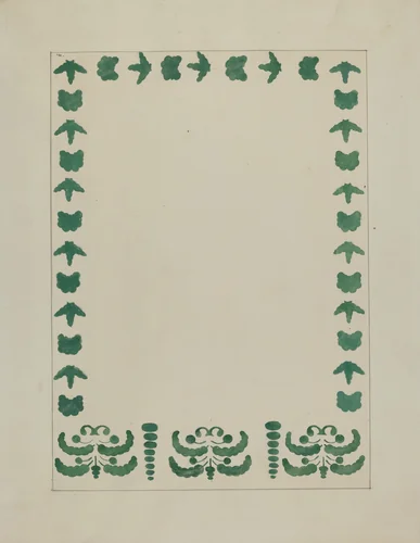 Stencilled Wall Decoration by Ray Holden, index of american design, 1936