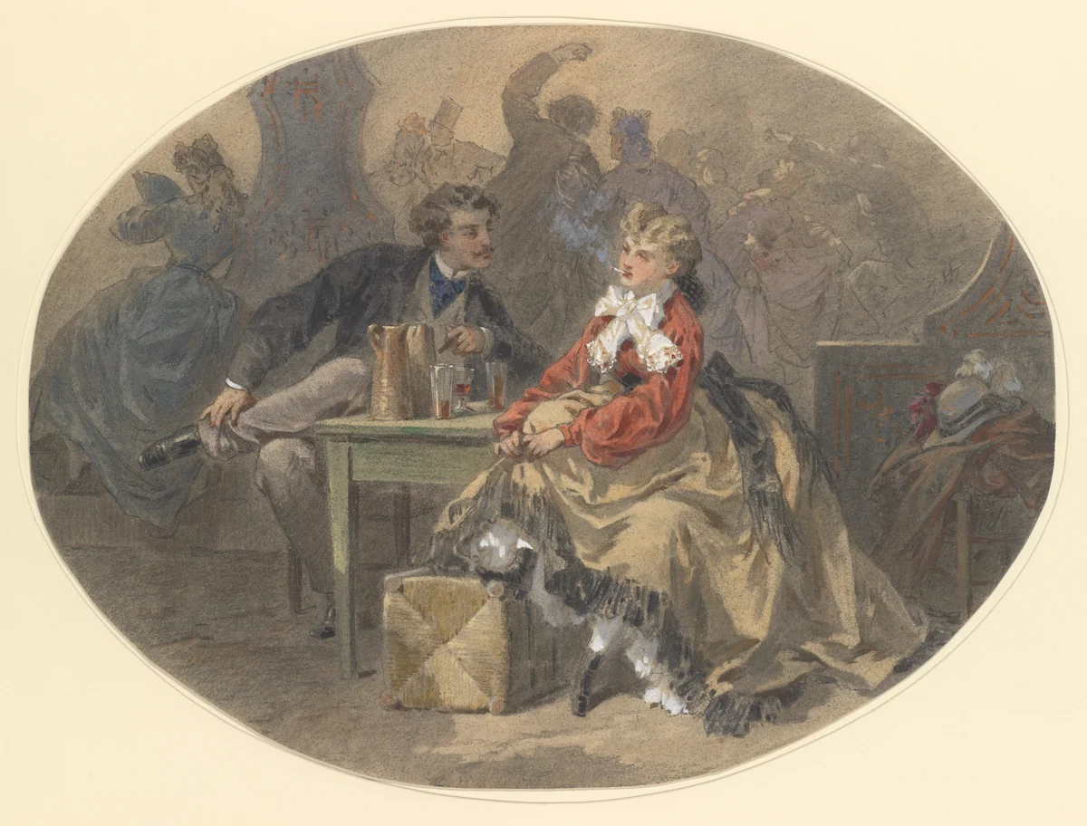 Un Mari Pour Rire by Paul-Emile-Anthony Morlon, drawing, 1860-1905