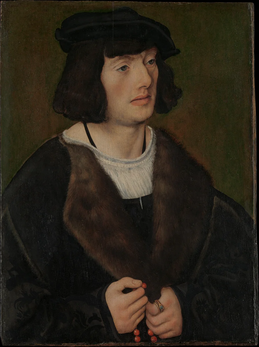 Portrait of a Man with a Rosary by Lucas Cranach, painting, 1503-1513