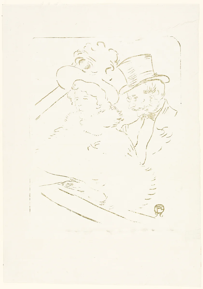 At the Concert by Henri de Toulouse-Lautrec, print, 1896