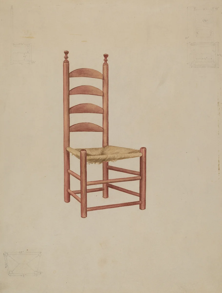 Chair by Samuel O. Klein, index of american design, 1936