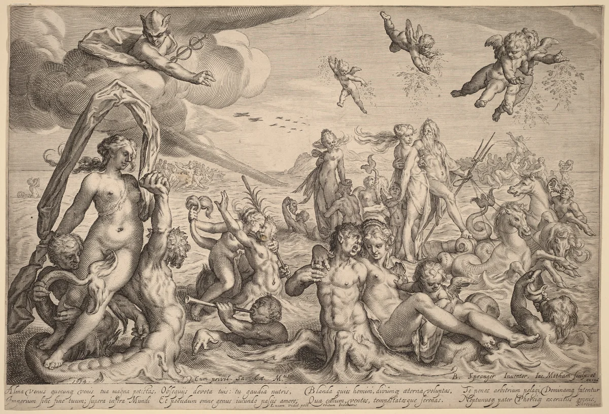 The Triumph of Neptune and Thetis by Jacob Matham
Bartholomaeus Spranger, print, 1614