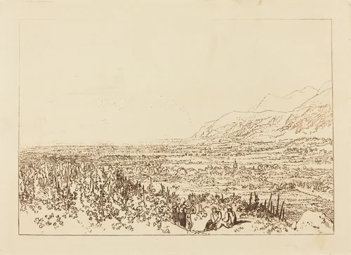 Chain of Alps from Grenoble to Chamberi by Joseph Turner, print, 1812