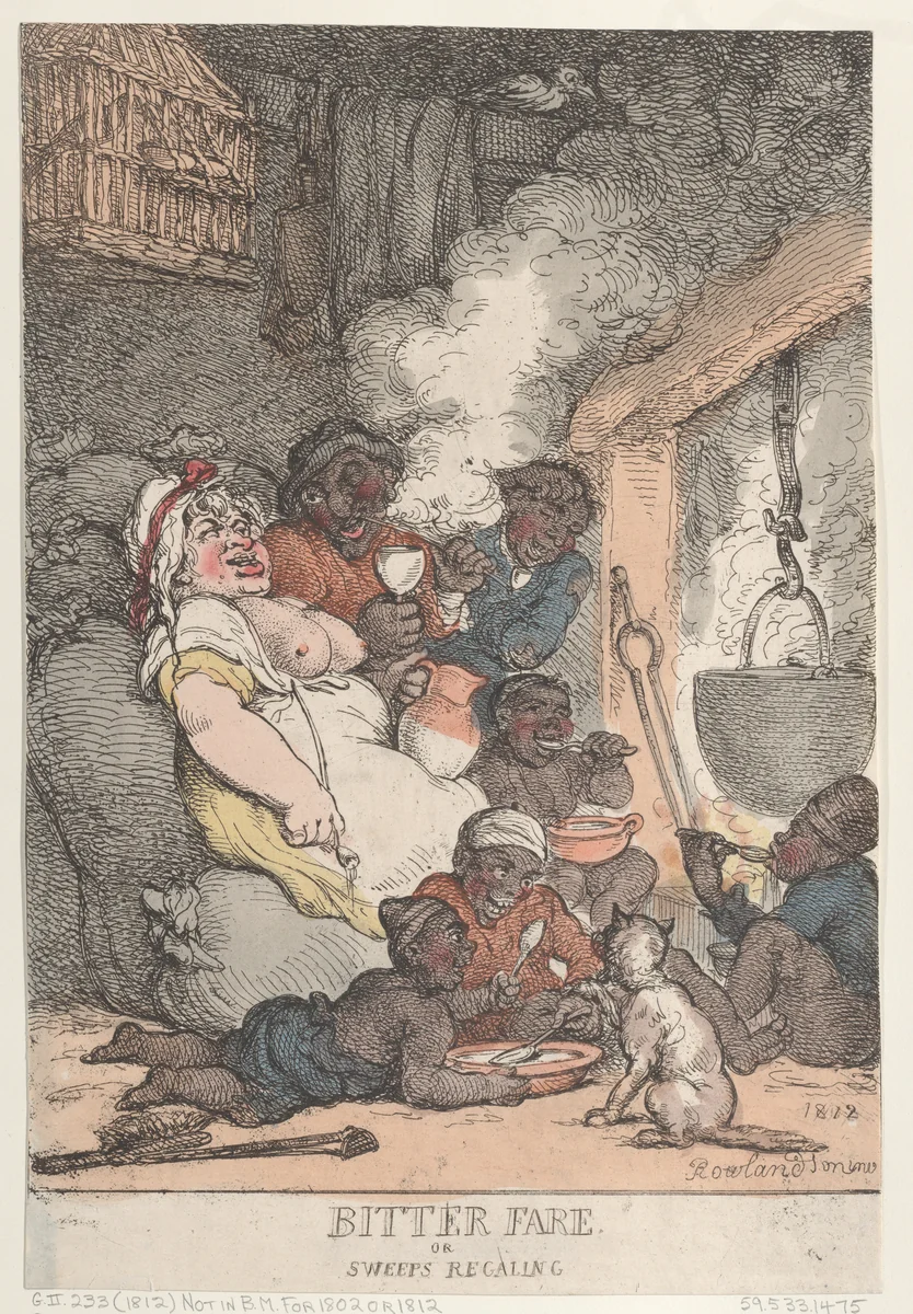 Bitter Fare or Sweeps Regaling by Thomas Rowlandson, print, 1812